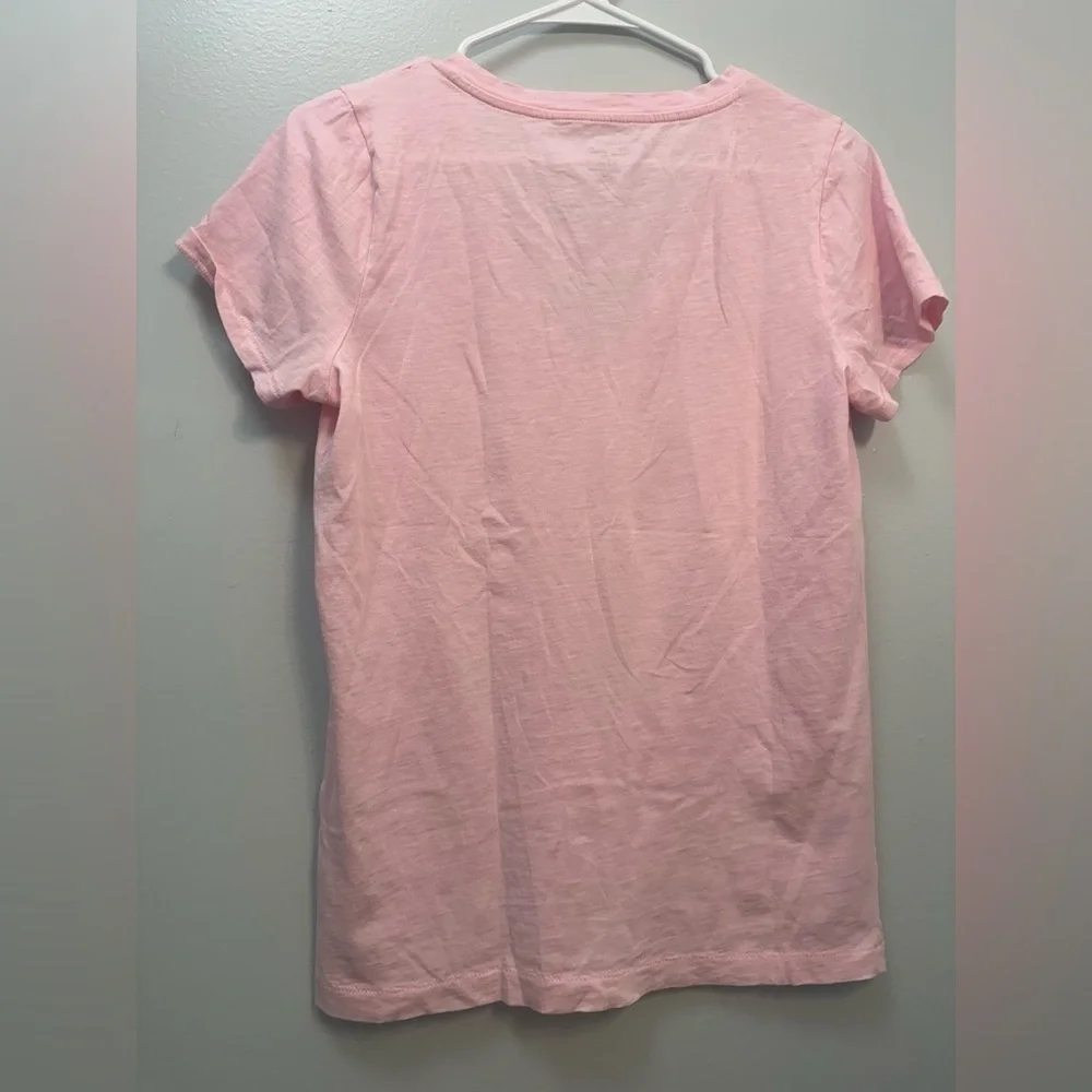 J. Crew Light Pink V-Neck Short Sleeve Tee